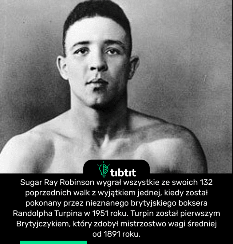 Sugar Ray Robinson wygrał wszystkie ze swoich 132 poprzednich walk z wyjątkiem jednej, kiedy został pokonany przez nieznanego brytyjskiego boksera Randolpha Turpina w 1951 roku. Turpin został pierwszym Brytyjczykiem, który zdobył mistrzostwo wagi średniej od 1891 roku.