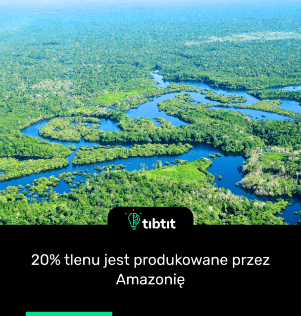 20% tlenu jest produkowane przez Amazonię