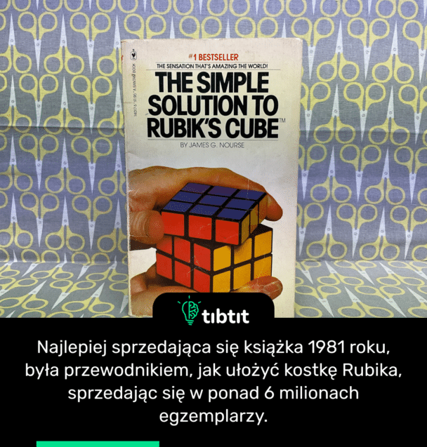 Najlepiej sprzedająca się książka 1981 roku, była przewodnikiem, jak ułożyć kostkę Rubika, sprzedając się w ponad 6 milionach egzemplarzy.