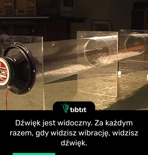 Dźwięk jest widoczny. Za każdym razem, gdy widzisz wibrację, widzisz dźwięk.