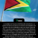 La bandera de Guyana está llena de simbolismo. La punta de flecha dorada es el nombre de la bandera de Guyana. Ha sido la bandera nacional desde mayo de 1966, cuando el país se independizó de Gran Bretaña. La bandera tiene un fondo verde con un triángulo rojo con un borde negro y un triángulo amarillo más largo rodeado por un triángulo blanco. El verde representa el bosque del país. El rojo representa el celo y la dedicación, mientras que el borde negro simboliza la perseverancia necesaria para lograr la meta. El color blanco simboliza los recursos hídricos del país y la "punta de flecha dorada" representa el futuro dorado del país.